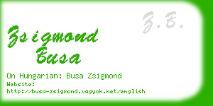 zsigmond busa business card